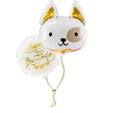 Bunch of cute dog balloons 'Happy Birthday to You'
